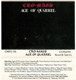 Cro-Mags : Age of Quarrel